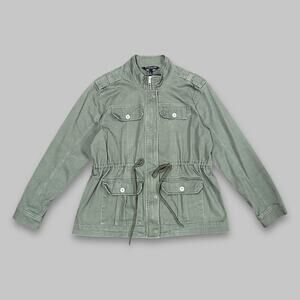 Baccini Olive Green Utility Zip-Up Jacket – Women’s Size Large